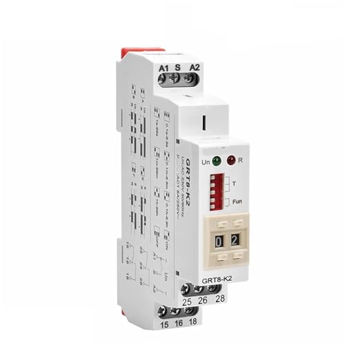 Relé temporizador de configuración digital GRT8-K temporizador AC230V carril DIN