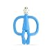 Matchstick Monkey, Original Teether & Gel Applicator, Silicone, Easy to Grip, BPA Free, 3 Months Old+, 10.5 cm, Light Blue Monkey