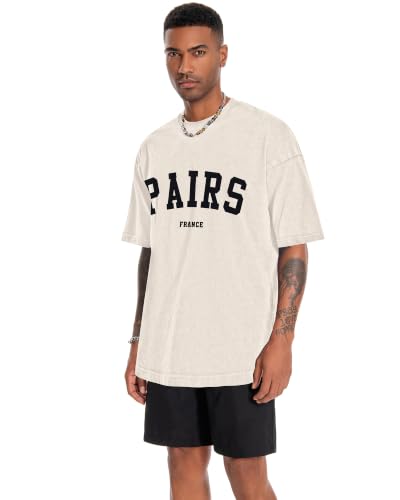 Image of Oversized Tshirts for Men Short Sleeve Vintage Washed Basic Loose Tees 2026