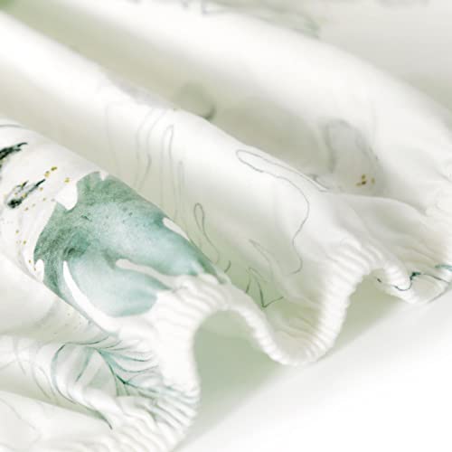 Image of GRSSDER Stretch Ultra Soft Jersey Knit Changing Pad Cover Set 2 Pack, Change Table Pad Covers Fit 32 inch /34 inch x 16 inch Pads Safe and Snug, Stylish Watercolor Animals for Baby, Mint Green