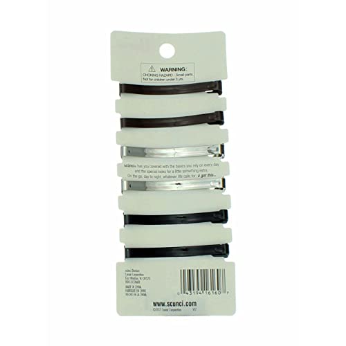 Scunci Effortless Beauty - Open Center Metal Barrettes, Assorted Colors (6 Count) - Thumbnail 3