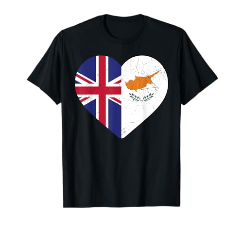 Cypriot heritage UK Cyprus British Flag Cypriot Flag T-Shirt