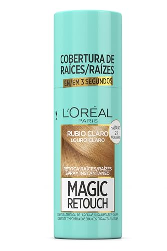 L'Oréal Paris Spray Retoca Raíces Instantáneo, Para Hombre y Mujer, Magic Retouch, Tono: Rubio (Blond), 75 ml