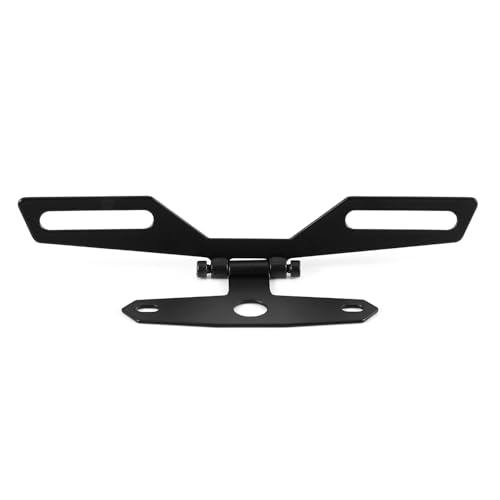WPKD BLUEIY Support de Feu Arrière de Plaque D'immatriculation Pliable,Supports de Plaque d'immatriculation Moto en Fer,pour Moto VTT(Noir)
