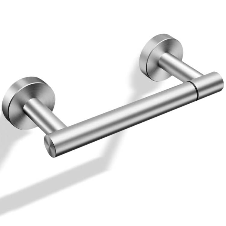 TOPAHGOD Toilet Roll Holder Wall Mounted, 304 Stainless Steel Toilet Paper Holder with Drawing Finish, Double Post