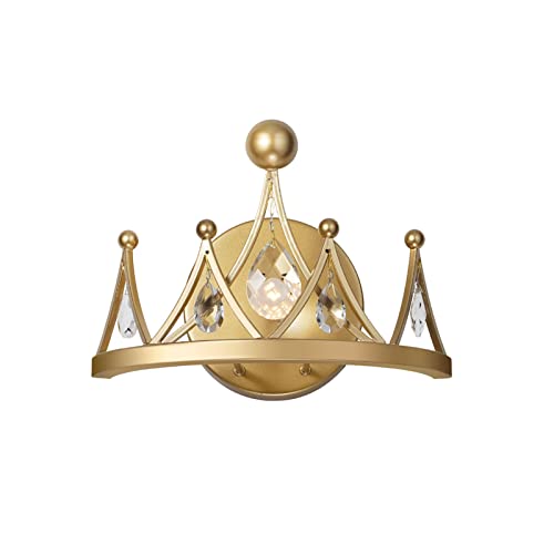 Lampe de chevet de chambre couronne dorée pour ambiance de salon cosy