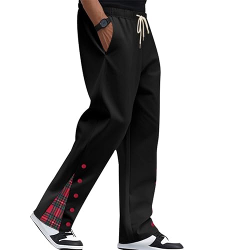 WENKOMG1 Mens Workout Sweatpants, Athletic Basketball Workout Open Bottom Jogger Sweatpant, M-3XL