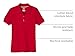French Toast Little Girls' Short Sleeve Interlock Polo with Picot Collar, Red, 4T