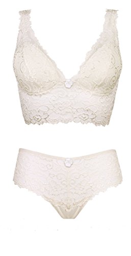 Undies Affair Women's 2 Piece Lingerie Set For Honeymoon Boudoir (Small, White)