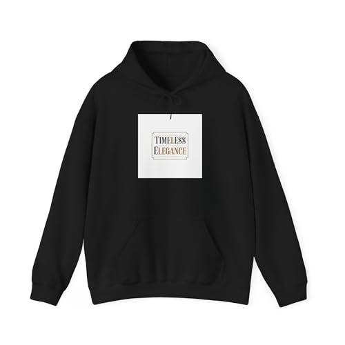 Timeless Elegance Unisex Hoodie | Serif Font Shirt, Literary Aesthetic Black