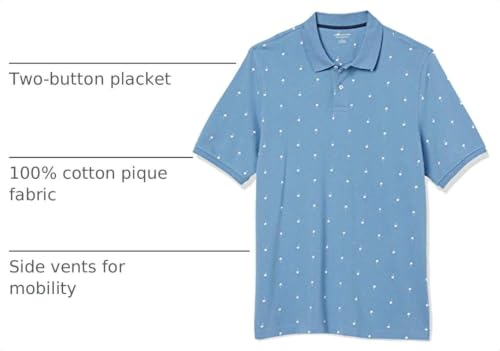 Image of Amazon Essentials Men's Regular-Fit Short Sleeve Cotton Pique Polo Shirt (Available in Big & Tall)