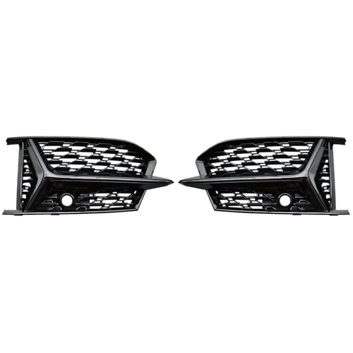 Grille de protection noire brillante Audi A6 C8 S-Line 2018-2022 nid d'abeille pare-choc