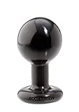 Doc Johnson Classic - Round Butt Plug - 2.25 Inch Diameter - Medium - Black