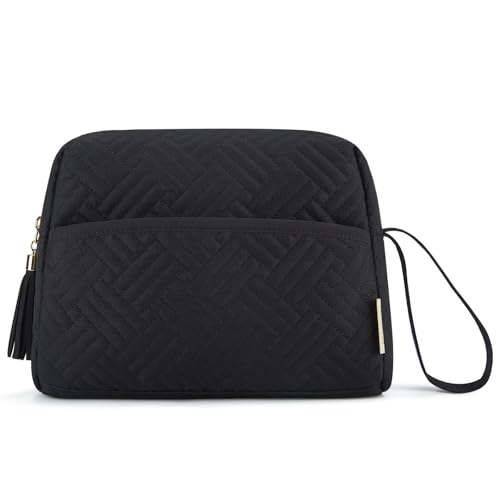 Vanity case élégant noir grand volume pour une organisation raffinée de vos produits