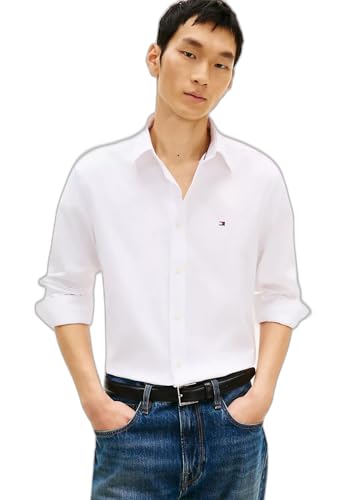 Chemise popeline blanche homme anti-plis pour un style impeccable