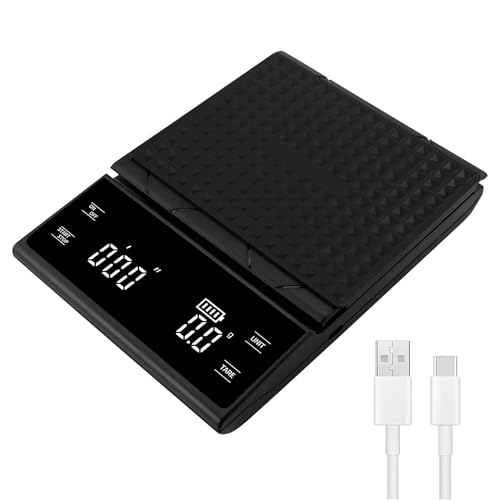 Image of New Horrizon Digital Scales, Kitchen Scales Digital, Pocket Scales, 0.01g x 500g, Food Scale LCD Display, Jewellery Scales Weighing Scales Kitchen (0.3g x 3000g)