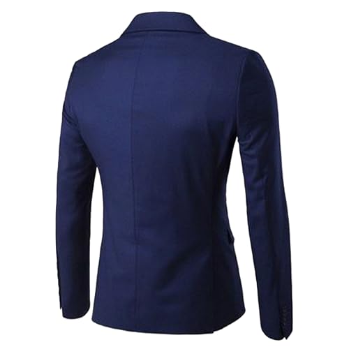 Mens Solid Color One Button Blazers Slim Fit Business Casual Suit Jacket Stylish Formal Daily Sport Coat4