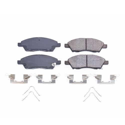 Image of PowerStop Front Brake Pads for Nissan Micra 2015-16 |Versa 2012-19 |Versa Note 2014-19 - Z17 Ceramic Brake Pads with Installation Hardware, 17-1592