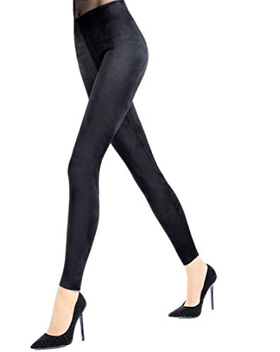 Pierre Mantoux leggings negro Alcantara efecto ante, Negro , S