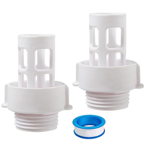 10184 Replacement Pool Hose Drain Plug Connector, Drain Hose Adapter Suitable for Intex Round Swimming Pool Garden Hose Drain Plug (White, 2 Pcs)