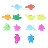 [Mobestech] 36個 シリコーン製海洋動物ワイングラス識別マーカー 食品グレード飲み物ラベル パーティー用カップマーキング クリスマスやカクテ