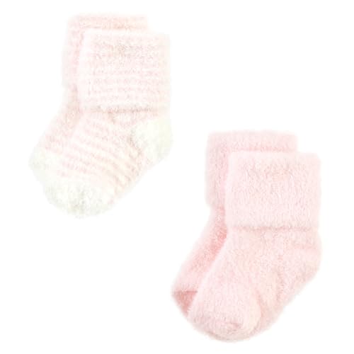 Hudson Baby Baby Girls' Cotton Rich Newborn and Terry Socks