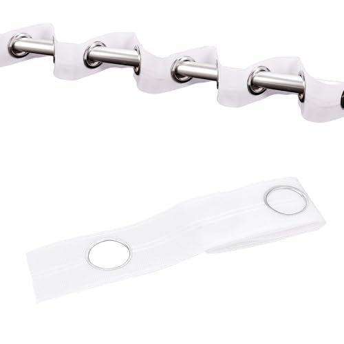 Trimming Shop Blanco Cortina Cinta Cabezal para 40mm Polo para Cortinas Y Cortinas - Blanco, Metre