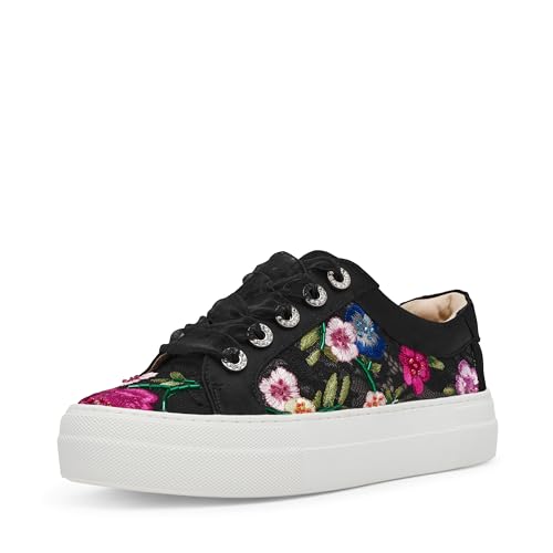 Betsey Johnson Women's SB-Jayla Sneaker, Black Multi Floral, 7.5