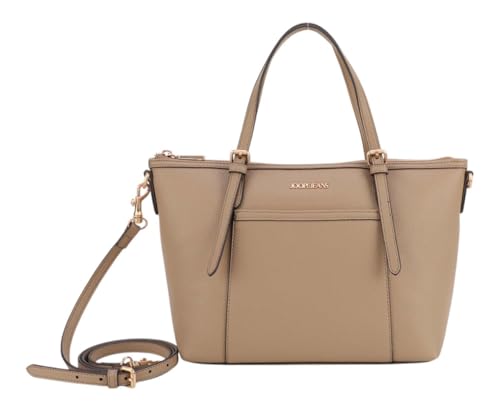 Sac bandoulière Joop! Helena Tannin taupe, finitions de maroquinerie premium