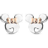 Kaguyo Pendientes de Minnie Mouse para niñas - Pendientes