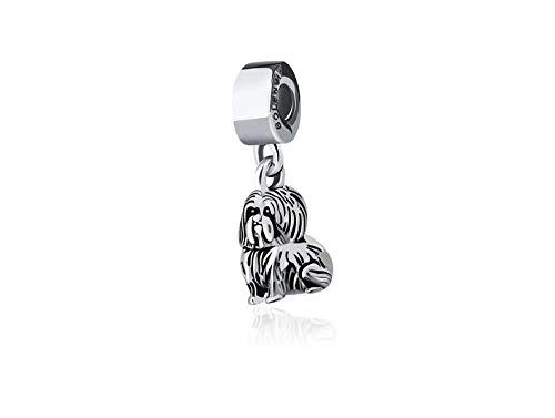 BOLENVI Havanese Maltese Dog 925 Sterling Silver Dangle Pendant X Charm Bead For Pandora & Similar Charm Bracelets or Necklaces2