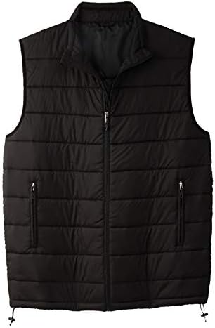 KingSize Men's Big & Tall Packable Puffer Vest - Big - 3XL, Black