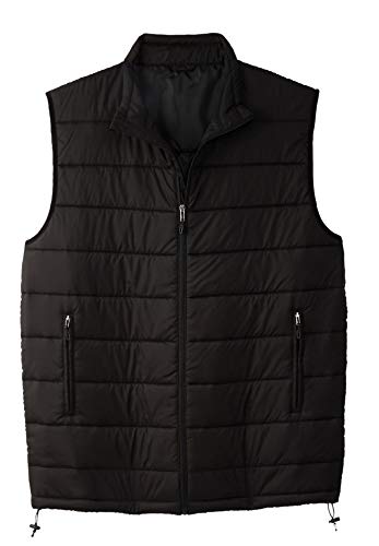 Kingsize Men's Big & Tall Packable Puffer Vest - Big - 3Xl, Black #TOP11