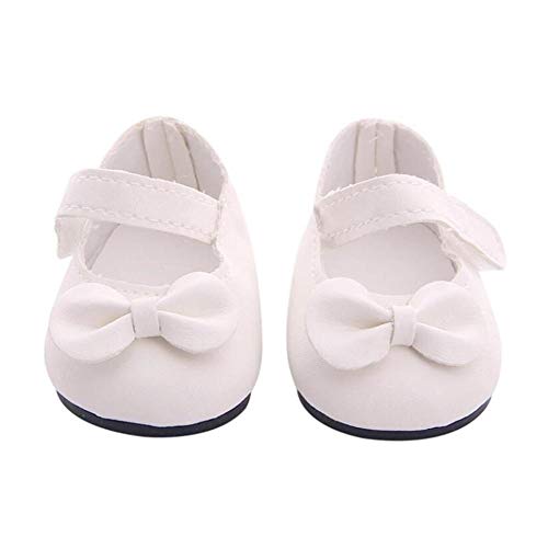 DUORUIMI Puppenschuhe, süß mit Schleife, für 18 Zoll American Girl Doll