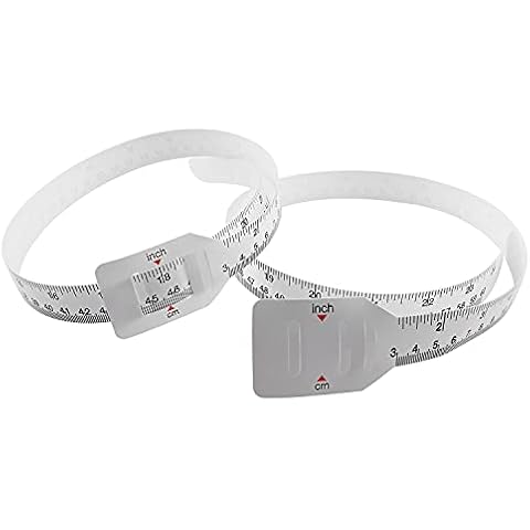 BLLNDX Head Circumference Measuring Tape 2PCS 24x0.79Inch/60x2cm White Baby Head Circumference Measuring Rulers Cover