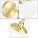 XiNBEi Lighting Wall Light 1 Light Vintage Wall Sconce with White Globe Glass in Satin Brass, Bathroom Vanity Lighting Suitable for Living Room & Hallway XB-W1211-SB