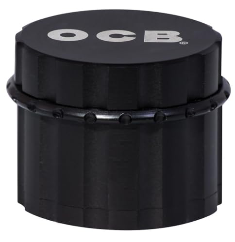 Materiale: alluminio OCB Grinder in alluminio – Macina erbe con taglio diamantato – Black Matte – 50 mm – 4 pezzi