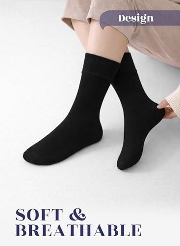 Image of Hugh Ugoli Women's Thin Soft Rayon Derived from Bamboo Crew Socks for Dress, Trouser, Seamless Toe & Non-Binding, 5-8 /9-11