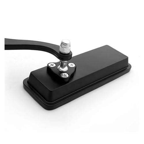 Piezas de motocicleta espejos laterales universales retrovisor rectangular negro 4