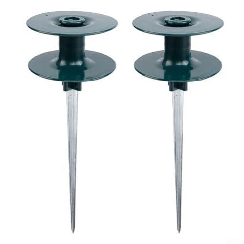 Ground Level Garden Hose Guide Nail Top Roller, Water Pipe Positioning Pointed Head Lawn Hose Guide Spike Holder For Agriculture Greenhouse Flower Beds(2PCS)