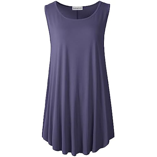 LARACE Plus Size Tank Tops for Women Sleeveless Summer Tunic Flowy Shirts