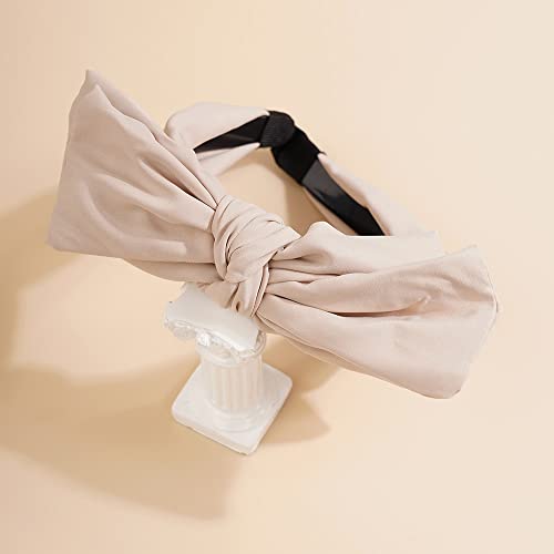 Wiwpar Knotted Bow Headbands For Women Fashion Cute Knot Headband Hair Bands Solid Bow Hair Accessories For Women Girls (Ivory) #TOP3