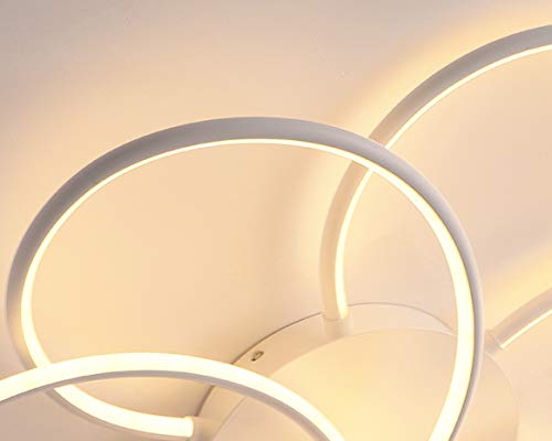 Plafonnier LED moderne en forme de fleur marron D42cm dimmable avec télécommande - 4