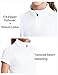 JOCMIC Girls Short Sleeve Equestrian Shirt Horse Riding Shirts Half Zip Kids for Golf Yoga Running White 7-8 Years