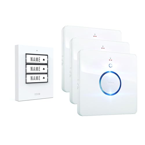 m-e Funkklingel BELL-533 Weiß mit Sender und Empfänger für...