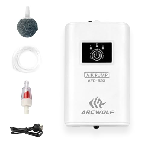 ARCWOLF エアーポンプ エアポンプ ぶくぶくエアー 釣り エアレーション 水槽 電動 携帯 エアブラシ 充電式 エアレーション 水槽 釣り 静音usb
