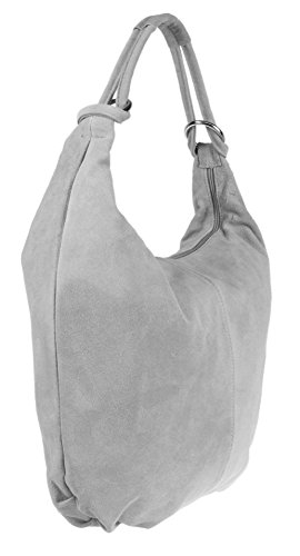 Image of Girly HandBags Womens Hobo Italian Suede Genuine Leather Shoulder Bag