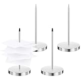 4 Porta Scontrini da Tavola, Spike per Ricevute Porta Comande Infilzacarte, Spuntoni Infila Comande In Acciaio Inox, Rimovibili Memo in Carta Spike, Fattura Forcella Porte Memo per Negozi