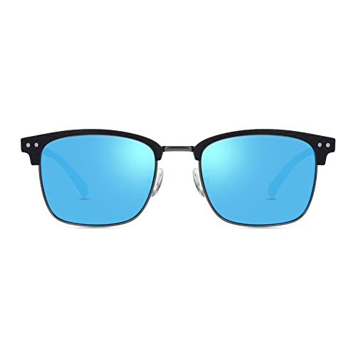 HELES Nearsightedness Myopia Eyeglasses Polarized Ice Blue Mirrored Driving Sunglasses **These Are Not Reading Glasses**4