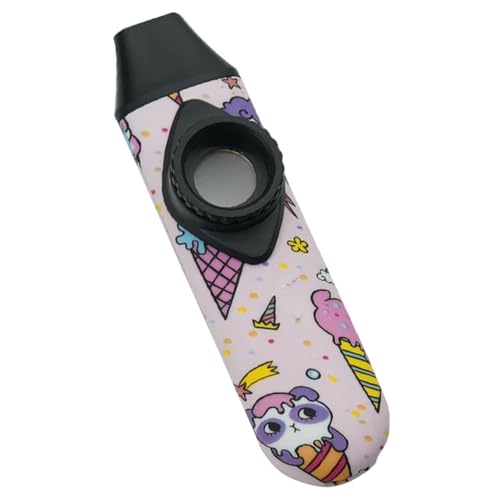 MotiveTech Kazoo, Flauta de Juguete Musical, Instrumento de Acompañamiento, Armónica Como Instrumento de Viento de Un Solo Orificio con Sonido Ajustable para Aca, Rosa